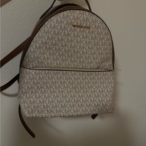 Michael Kors Monogram Tan Backpack